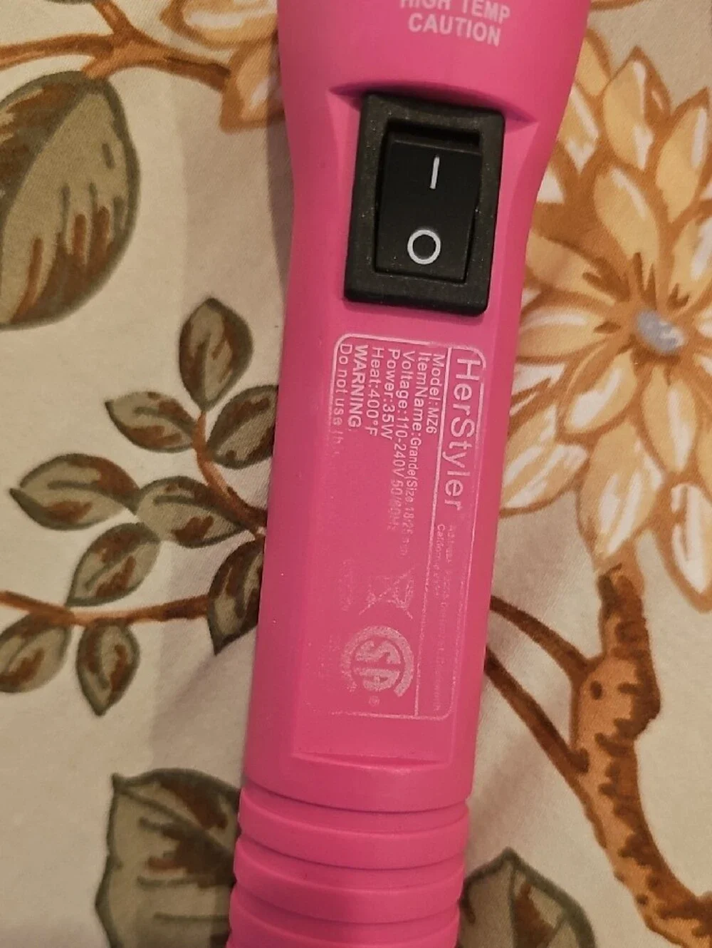 Pink Curling Wand Hair Styler for Women